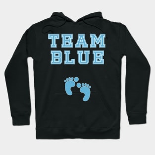 Team Blue Boy Baby Shower Gender Reveal Party Cute Funny Gift Hoodie